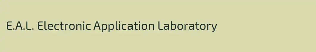 E.A.L. Electronic Application Laboratory